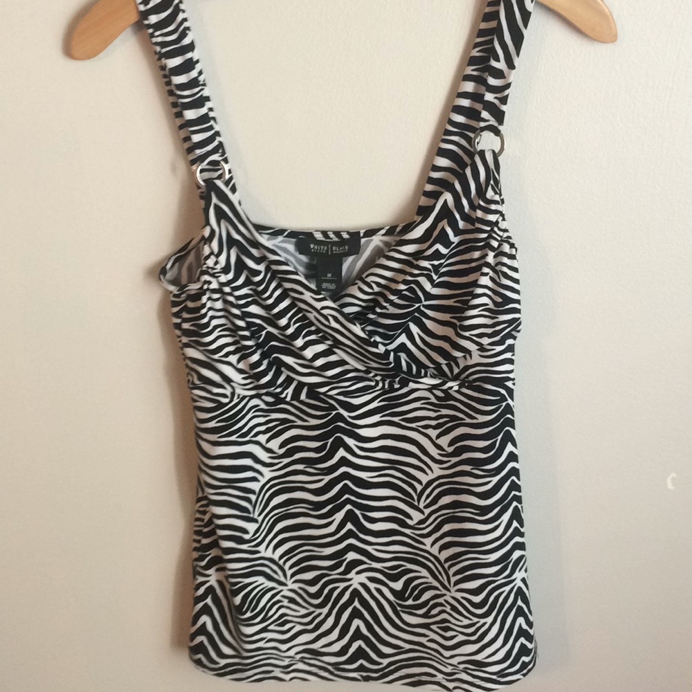 White House Black Market dressy Zebra  top
